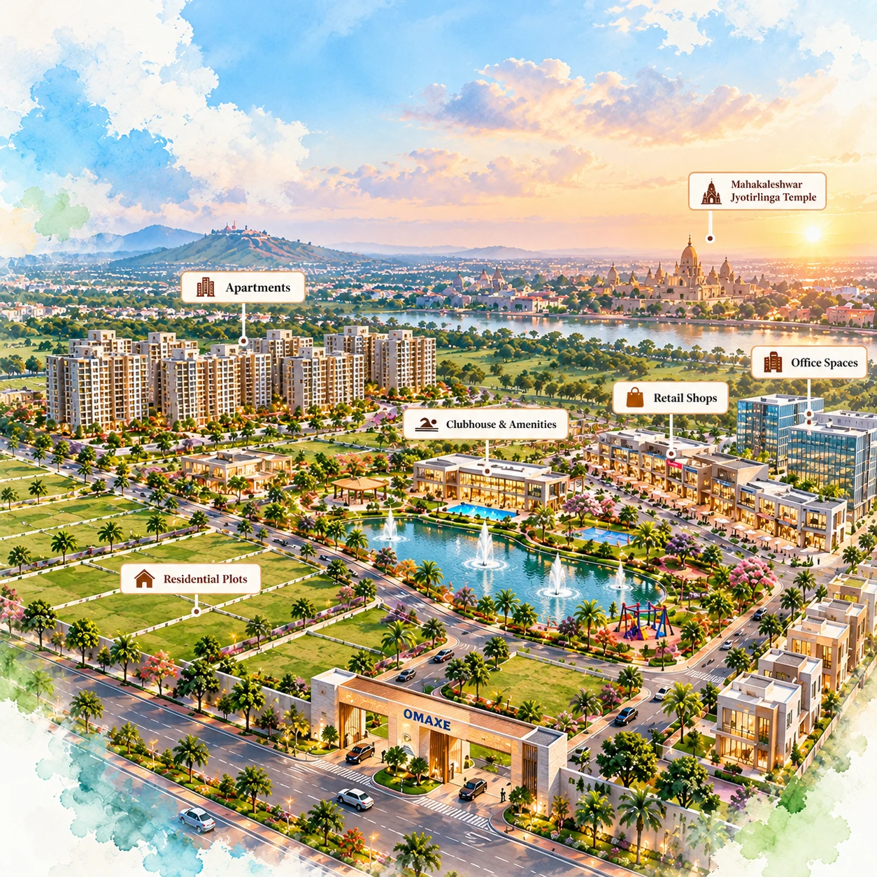 Omaxe City Ujjain township layout in Ujjain, Madhya Pradesh